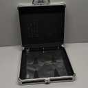 Vaultz Locking DVD Storage Case - Secure Organizer 128 CD Holder, Video Game Binder and Media Book for Travel w/Key and Carrying Handle, Black-Silver