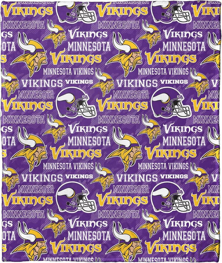 NORTHWEST NFL Hypnotic Camo Pocket Pillow 14x14, Minnesota Vikings, Team Colors