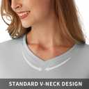 Women's Standard V-Neck UPF 50+ Long Sleeve Swim Rash Guard Shirt Quick Dry Lightweight Moisture Wicking (XXL)
