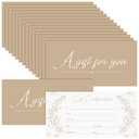 Spiareal 50 Pcs Blank Gift Certificates for Small Businesses 3.75 x 7.5 Inches Double Sided Kraft Black Foil Certificate Cards Paper Vouchers for Hair Salons Spa Restaurants(Champagne Gold)