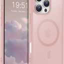 Temdan for iPhone 16 Pro Max Case [Compatible with MagSafe] [Military-Grade Drop Protection] [Anti-Fingerprint] [Anti-Scratch] Slim Silky-Soft Touch Translucent Matte Case 6.9 inch, Light Pink