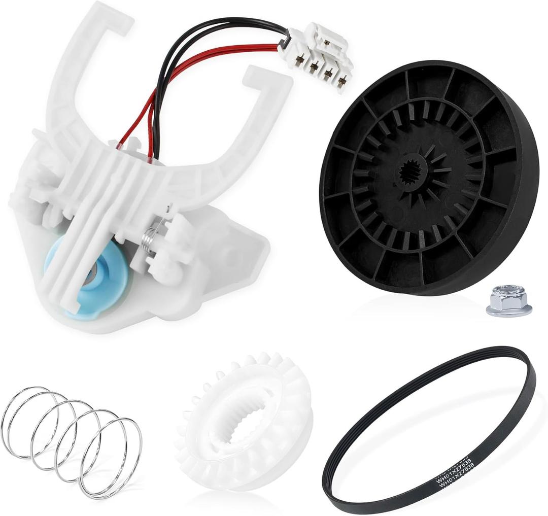 Upgrade WH03X32097 Transmission Pulley Fits for Ge Washing Machine Parts, 290D1056G001 PS16554752 WH03X30517 Washer Shift Actuator, WH01X27538 Drive Belt, WH05X24185 Clutch, WH01X24434 Spring