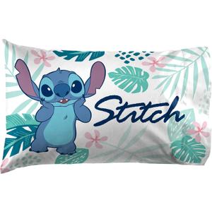 Jay Franco Disney Lilo & Stitch Misty Palm 1 Pack Pillowcase - Double-Sided Kids Super Soft Bedding