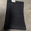 Apache Mills Textures Iron Lattice 2' x 5' Non Slip Weather and Stain Resistant Entrance Door Mat, Onyx 