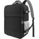 HOTOR Travel Backpack - Flight Approved Travel Bag for Men and Women, Carry on Luggage for 15.6" Laptop and Travel Essentials for Work, Business, Weekender, College 11.8"x7.9"x17.3" (Black)