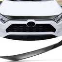Hood Deflector Protector Compatible with Toyota RAV4 2025 2019-2024 and RAV4 (Hybrid) SE/LE/XSE/XLE/Limited 2019-2024 Hood Protector Cover Trim Exterior Accessories Bumper Guard Carbon Fiber