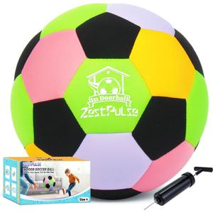 Soft Indoor Soccer Ball Size 4 - Fun Silent House Ball for Kids & Teens Indoor Dribble Training, Perfect Holiday for Boys & Girls Ages 3-12