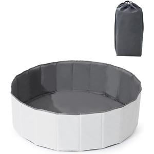 GOGOSO Large Ball Pits for Toddlers with Storage Bag Gifts for Baby Girls Boys Kids Dogs as Play Yard, Baby Playpen, Fence, Oxford Cloth Portable & Foldable Ball Pool (Balls Not Included), White