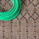 JONATHAN Y Moroccan Geometric Indoor Outdoor Runner Rug 2X10 Natural/Black, Ourika Textured Weave for Backyard, Patio, Porch, Easy-Cleaning, High Traffic, Pet-Friendly, Non-Shedding (SMB108D-210)