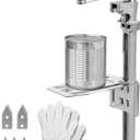 Commercial Heavy Duty Can Opener- Adjustable Manual Opener with 2 Blades & Plated Steel Base, Fits Cans Up to 10" Tall for Restaurant, Hotel, Food Store