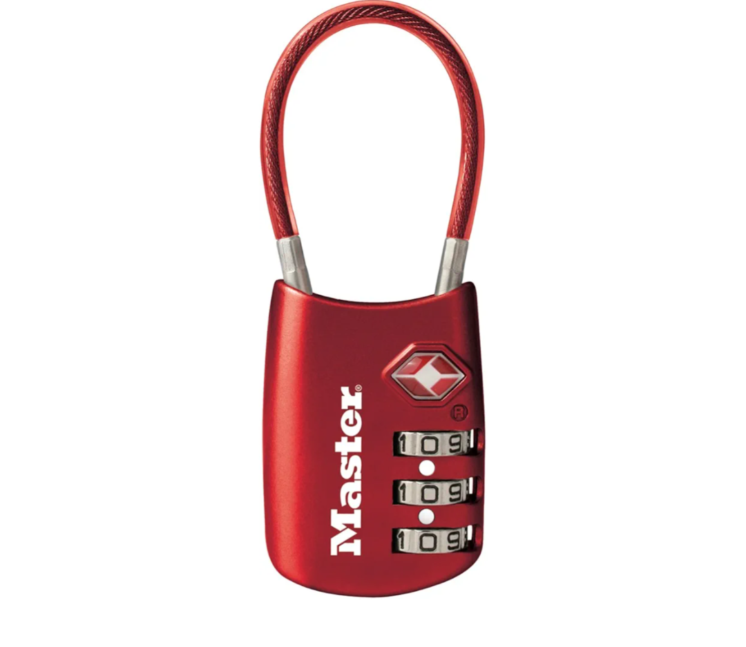 Master Lock 4688D Set Your Own Combination TSA Approved Luggage Lock, Pack of 1, Red