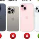 Compatible for iPhone 15 Cases with Design, Cute Transparent Phone Case for Women Girls Girly with Heavy Duty Protective Bumper (Clear Black Musical Notes)