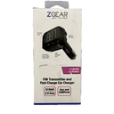 ZGear FM Transmitter & Fast Charging Car Charger - 12 watt 2.4 amp Aux & USBport