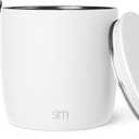 Simple Modern Vacuum Insulated Ice Bucket with Lid and Scoop | For Cocktail, Champagne, Wine, Beer, & Hosting | Stainless Steel 100oz Capacity for Large Parties | Rocks Collection | Winter White