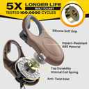 Fida Retractable Dog Leash, 16 ft Dog Walking Leash for Small and Medium Dogs up to 44lbs, 360 Tangle Free, Coffee/Brown