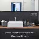 Bathroom Accessory Set - 10 Piece Grey Bathroom Accessories Set with Trash Can, Toothbrush Holder and Cup, Soap Dispenser, Soap Dish, Toilet Brush Holder, Vanity Tray, Qtip Holder, Tissue Box Cover