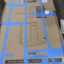 Shower Glass Wall Panel 36" W x 76" H, 3/8" (10mm) Tempered Glass, Half Frameless Fixed Shower Screen, Single Panel with Double-Sided Easy-Clean Coating - Matte Black