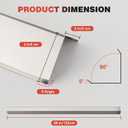 304 Stainless Steel Wall Corner Guard 2 x 2 x 48 inch, Pack of 10 Metal Wall Corner Protector with 90-Degree Angle for Wall Protection and Decoration (10)