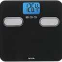 Taylor Men's Body Composition Bathroom Scale for Body Weight - 400 lb Capacity, Blue Backlight Display, 10-User Profiles, Body Composition Analysis, Fits Up to Size 12 Shoe, Black