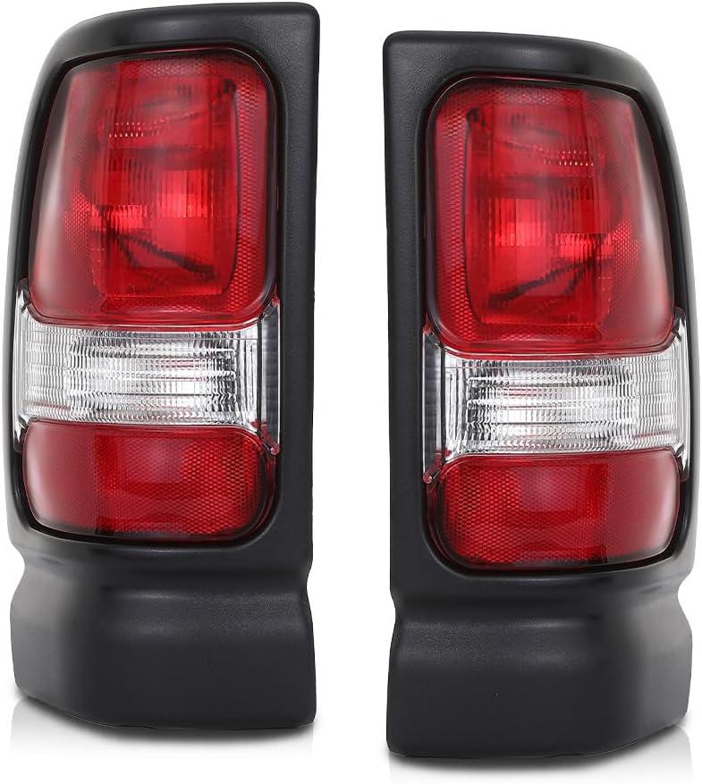 G-PLUS Tail Lights Compatible with Dodge Ram 1500 1994-2001/Fit Dodge Ram 2500 3500 1994-2002,55055264AC CH2801122 Driver & Passenger Luces Traseras, Faros Traseros Rear Brake Lamps Assembly