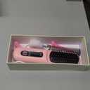 Go Brush Pro 2026, Portable Straightener Brushs for Travel, with LCD Temperature Display, Fast Heating Cordless Mini Hair Brushs (Pink)