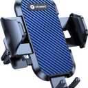 VICSEED Phone Mount for Car with Double Lock Clip, Air Vent Cell Phone Car Mount, Universal Car Phone Holder, 360 Rotation Easy Clamp Phone Stand for iPhone 17 Pro Max Android Samsung, Blue