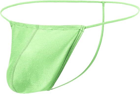 ZONBAILON Men's Thong Underwear G String Adjustable Bulge Pouch Seamless Sexy Swimwear Panties (1 pack)