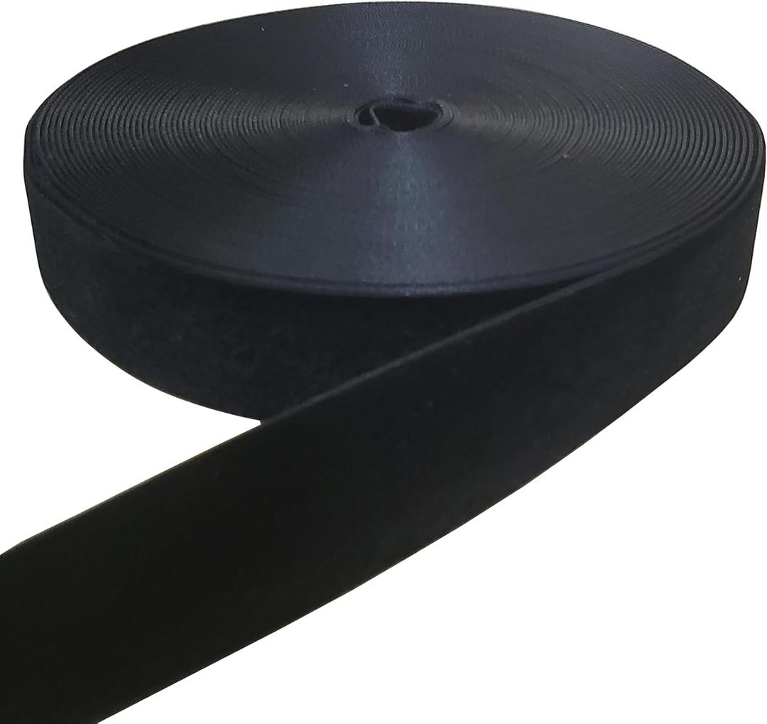 15 Yards Velvet Ribbon Spool, for Wedding, Gift Wrapping, Hair Bows, Home Decorating (1in, Black)