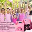 Faccito 72 Pcs Pink out Football Breast Cancer Awareness Gift Boxes Bag Faith Hope Ribbon Bow Treat Candy Cake Bakery Cookie Box for Office Women Lady Fundraiser Donation Charity Events Favors