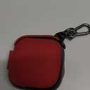 Cover Compatible with Powerbeats Pro Case, Full Protective Shockproof Anti-Slip Silicone Case for Beats Powerbeats Pro 2020 (Black Edge+Burgundy)