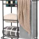 Rolling Laundry Sorter with 3 Storage Baskets and 45 L Bag, 3-Tier Laundry Caddy Between Washer and Dryer,Laundry Room Organization with Wheels and Handle for Narrow Space Bathroom Apartment Dorm
