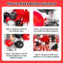 133pcs Red and Black Graduation Balloon Arch Kit with Metallic Silver Confetti Red Black and White Balloons for Graduation Decorations 2026