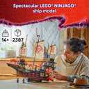 LEGO NINJAGO The Temple Bounty Building Toy - Multi-Level Boat W/6 Ninja Toy Minifigures for Kids, Ages 14+ - Model Building Kit with Display Stand - Dragons Rising Gift for Teen Boys & Girls - 71848