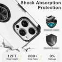 Tnarru Designed for iPhone 15 Pro Max Case with Stand [Magnetic Ring Holder Kickstand] Soft TPU Bumper Non-Yellowing Anti-Scratch Lightweight Slim for iPhone 15 Pro Max Case Black and Clear