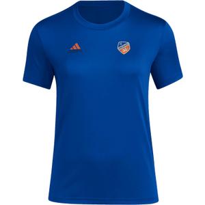 Adidas Womens Fc Cincinnati MLS Short Sleeve T-Shirt (Blue, L)