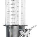 BLKSMITH Pump Liquor Dispenser for Home Bar | Vintage Style Chrome Plastic 30 Fl. oz Liquor Decanter for Man Cave Decor | Beverage Dispenser for Scotch, Vodka, Cocktails, Non-Alcoholic Drink and More