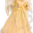 Kurt Adler 10-Light Ivory Angel Treetop, 12-Inch