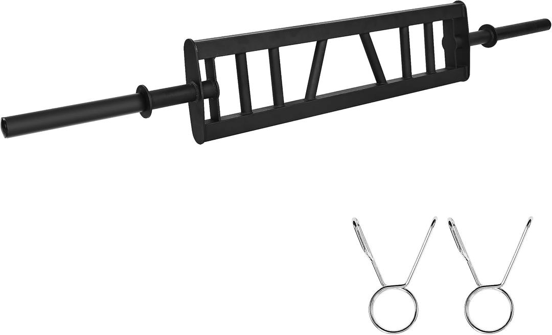 Fitvids Multi Grip Barbell Swiss Bar, American Bar with 3 Positions for Angled Neutral Grip Pressing Lifting Curls, 7 Feet Long