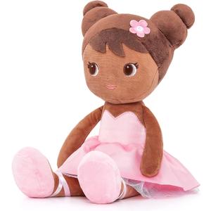 Lazada African American Baby Dolls Gifts Soft Plush Girl Toys Brown Skin 16"
