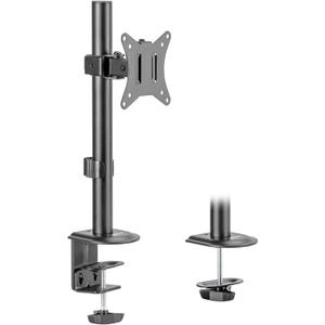 Mount-It! Single Monitor Desk Mount  Computer Screen Stand with Full Motion Adjustability  VESA Monitor Bracket Up to 32" 19.8 lbs  360 Rotation, 160 Swivel, 40 Tilt  Clamp & Grommet Base (Black)