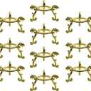 10Pcs Gold Crystal Ball Stand for Displaying Crystal Glass and Natural Rocks, Sphere Display Holder, for 40mm-80mm Sphere or Stone