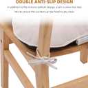 RACE LEAF Chair Cushions for Dining Chairs 2 Pack, Memory Foam Kitchen Chair Pads with Ties and Non-Slip Backing, Indoor Seat Cushions Tufted 15.5" X 15.5" Beige