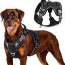 rabbitgoo Tactical Dog Harness for Large Dogs, No Pull Military Service Vest with Handle & Molle, Easy Control for Training Walking, Adjustable Reflective Straps, Black, L