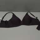 Womens Deep V Wireless Bra No Underwire Seamless Comfort Support Tshirt Push Up Bralette for Everyday/Sleep (Medium, Onyx Black)