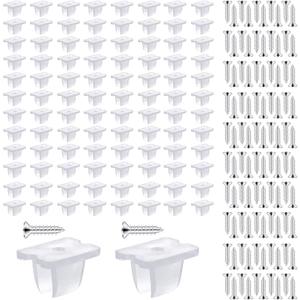 Waterproof LED Strip Mounting Clips Holder Mounting Bracket Neon Mounting Clips Fixing Clamps Holder with 200 Screws for 5mm to 6mm LED Strip Lighting, Translucent, Pack of 200