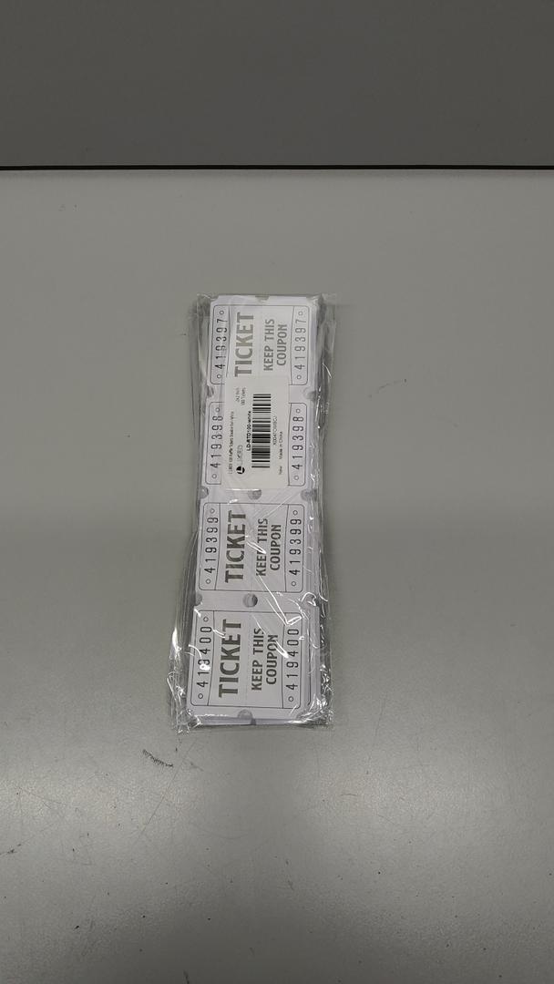 Pack of 5 L LIKED 100 Raffle Tickets, 50/50 Double Roll Tickets for Event, Raffles, Carnival, Door Prizes and Class Reward (White)