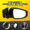 Right Side Mirror Assembly Compatible with RAV-Four 2015-2018