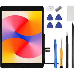 For iPad 7 7th / 8 8th Gen Screen Replacement Digitizer 2019/2020 10.2 Inch Touch Glass, for 7th or 8th Generation A2197 A2198 A2200, A2270 A2428 A2429 A2430 with Home Button, Repair Kit (Black)