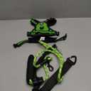 NESTROAD No Pull Dog Harness,Adjustable Oxford Dog Vest Harness with Leash,Reflective No-Choke Pet Harness with Easy Control Soft Handle for Small Dogs(Small,FluorescentGreen) (Sneck 11-15" chest 15-21")