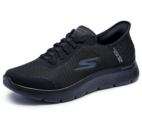 Skechers Men's Go Walk Flex Hands Up Hands Free Slip-Ins Sneaker, Black/Black, 16 X-Wide